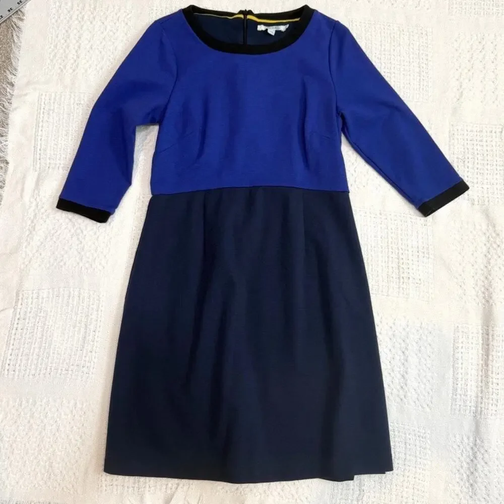 Boden 10 Louise color block ponte‎ 1/2 sleeve dress D3 2956 - Picture 11 of 12